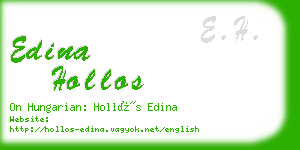 edina hollos business card